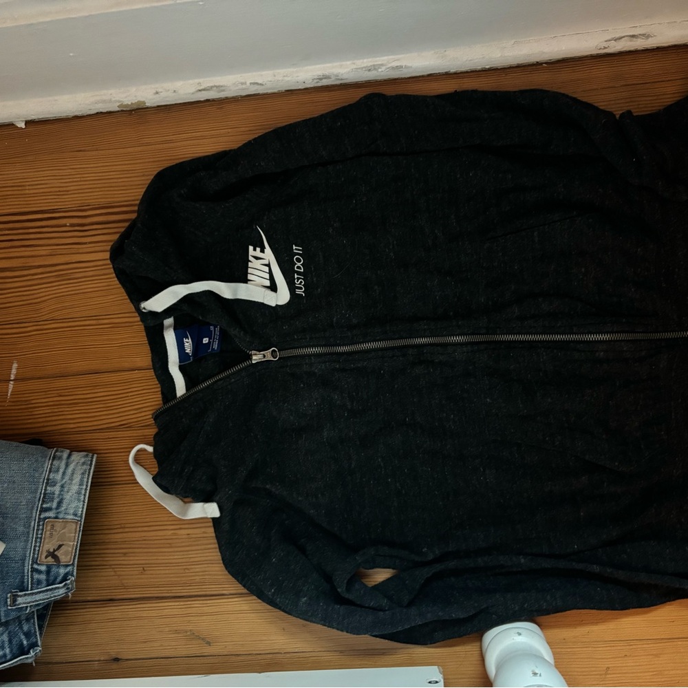 Nike Charcoal Gray Zip-Up Hoodie